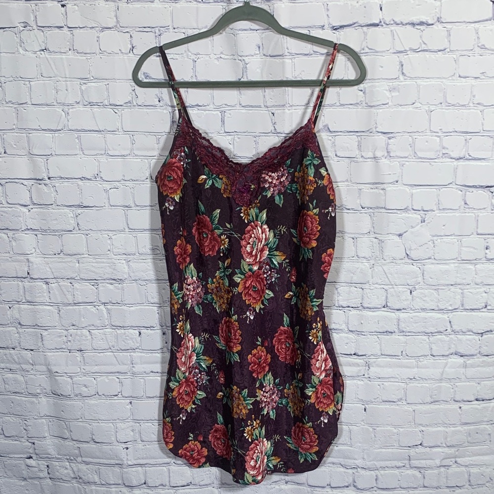 California Miss Women VTG Floral Slip Dress Size M Whimsigoth Fairy Grunge Retro